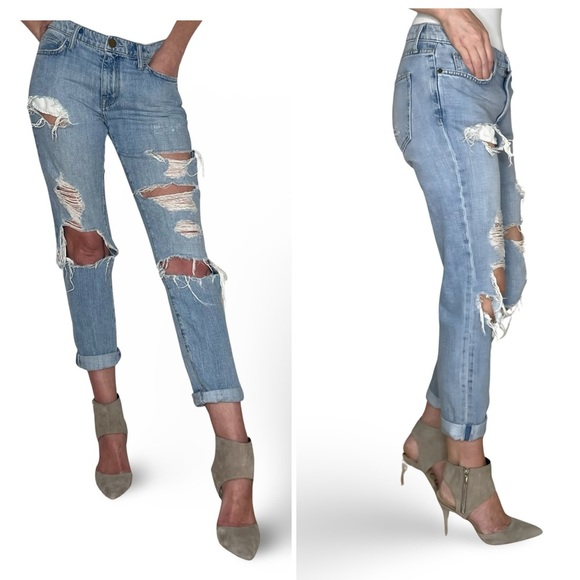 Current Elliott The Boyfriend Wishing Well Destroy Jeans - Picture 1 of 7